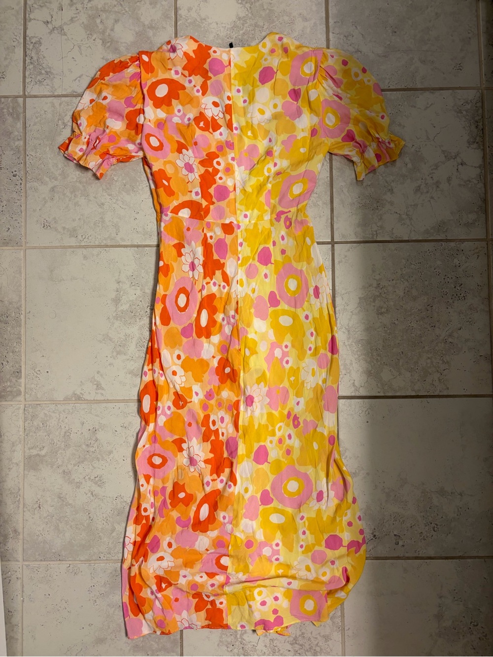 ✨RIXO | Ariel Colorblock Floral Retro Ruffle Maxi Sun Dress | Sz S - Picture 7 of 13